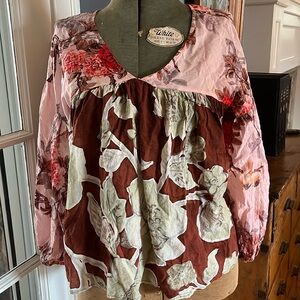 Bucket List Floral Peasant Top